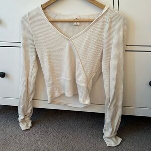 Medium, soft ribbed long sleeve.